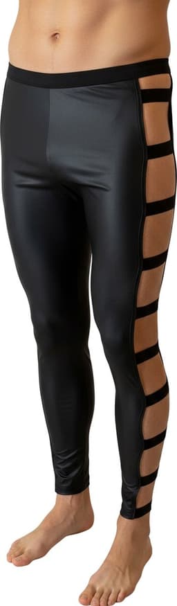 Uitgeholde erotische broek - Heren - Elastisch - Zwart — thumbnail 1