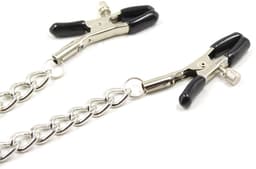 Smart Moves - Tepelklemmmen en Schaamlipklemmen aan Ketting - Verstelbaar - Zilver — thumbnail 2