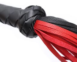 Smart Moves - Flogger - PU Leer - 72 cm - Rood/Zwart — thumbnail 2