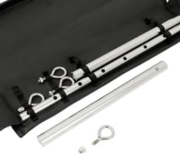 Banoch | Spreidstang verstelbaar + hoes | 50 cm - 80 cm zilver | spreader bar bondage — thumbnail 12