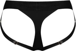 Strap-On-Me - Heroine - Comfortabel Strap-on Voorbinddildo Harnas Van Microfiber - Zwart L — thumbnail 5