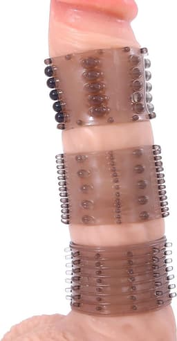 DOWO® - Penis Sleeve - Cockring- Seksspeeltje voor Koppels -Met Structuur- 6 stuks — thumbnail 5