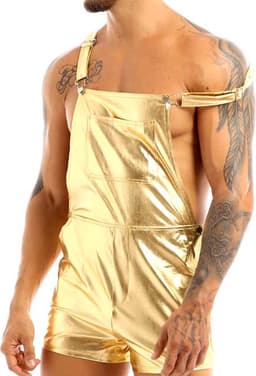 Erotische jarretel overall heren - Jumpsuit - Festival - BDSM - PU Leder — thumbnail 3