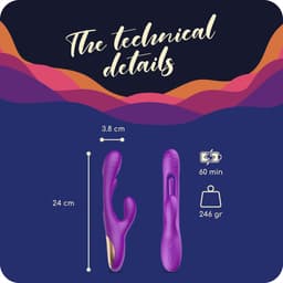 ONLYTOYS ® Tsunami - Premium 3 in 1 Vibrator - Tarzan Vibrators voor Vrouwen - Clitoris Stimulator & G-spot Vibrator - Rabbit - Stotende Dildo — thumbnail 7