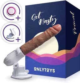 ONLYTOYS® Primal - Premium 3 In 1 Stotende Dildo Met Zuignap - Vibrator Realistisch Met Afstandsbediening & Warmtefunctie - Vibrators Voor Koppels & Vrouwen — thumbnail 1