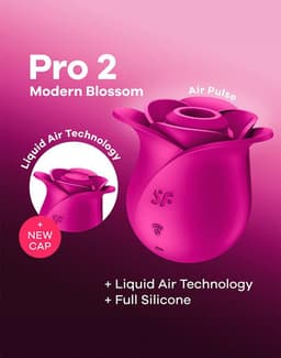 Satisfyer Pro 2 Modern Blossom | 6,5 cm | Liquid Air Technologie | Air Pulse Vibrator | 11 drukgolfprogramma's | Oplaadbare batterij | Waterdicht (IPX7) | Huidvriendelijke siliconen — thumbnail 5