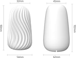Quick Relief Egg Stroker™ - Masturbator ei - Pocket Pussy - Aftrek Eitje - Sex Toy voor Mannen - Wit — thumbnail 2