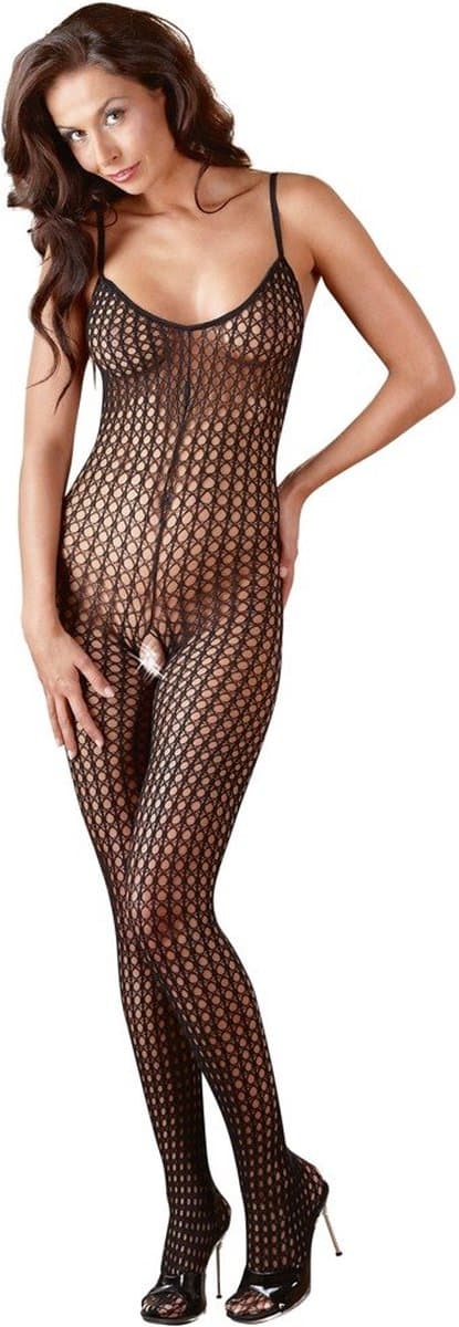 Sexy Lingerie - Catsuit met Open Kruis - Erotische Catsuit - Bodystocking - XL/XXL — afbeelding 1