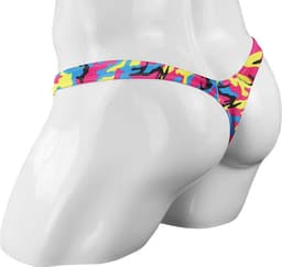 Lage Taille G-string heren - Gekleurde camouflage - One size XS tot en met L - Heren lingerie erotisch - Polyester — thumbnail 3
