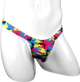 Lage Taille G-string heren - Gekleurde camouflage - One size XS tot en met L - Heren lingerie erotisch - Polyester — thumbnail 5