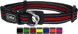 DDOXX Air Mesh hondenhalsband, reflecterend, gewatteerd, verstelbaar | Veel kleuren en maten | voor klein, middelgroot en groot | Halsbanden voor puppykatten | Rood, S, arnet voor Hond — thumbnail 5
