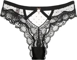 Erotische Slip I Sexy Slipje Met Hartje I String I Erotisch Ondergoed I Maat M I Zwart — thumbnail 4