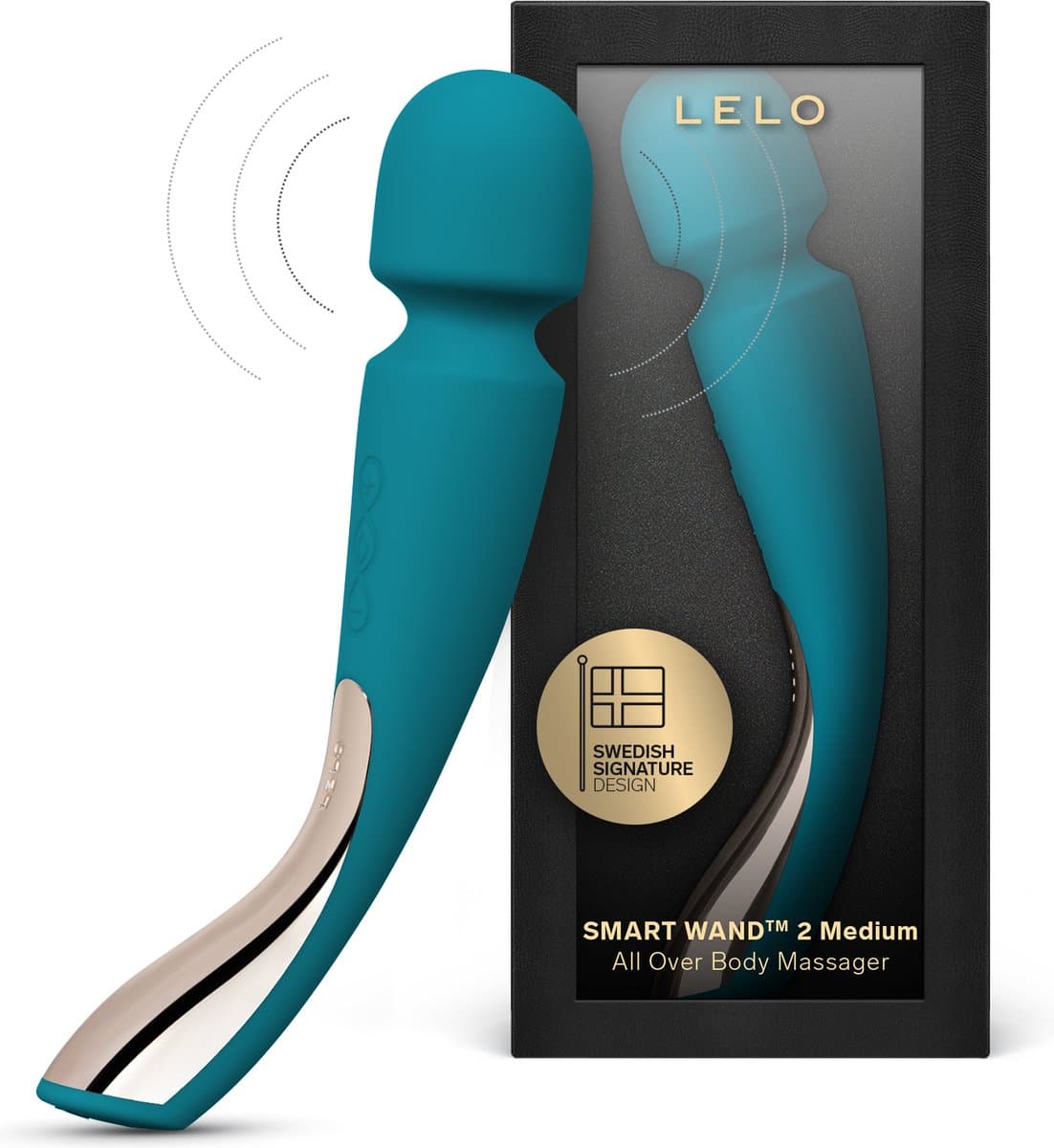 LELO SMART WAND 2 Medium – Massageapparaat – Waterdicht – Draadloos – Ocean Blue — afbeelding 1