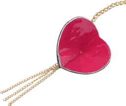 Sexy Tepel Covers voor Vrouwen - Hartvormige Nipple Covers met Choker en Ketting - Verleidelijke Tepelstickers - Tepelplakkers - Zwart - One Size — thumbnail 4