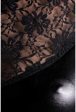 Glossy Wetlook Zwart Jurk LULU - Zwart - XL — thumbnail 3