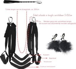 Sex Schommel - Sex Swing Extra Stevig – Seksschommel Met Accessoires – Seksspeeltjes voor Koppel – Seks Schommel BDSM – Erotiek Toys - Sex Sling – Love Swing – Discreet Verpakt – Zwart — thumbnail 2