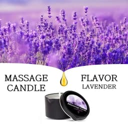 Massagekaars met lavendelgeur - Essentiële Olie Massagekaars - Hydraterend, Sensuele Ervaring met Schenktuit, Perfect voor Ontspannende Baden & Huidverzorging - Romantische Decoratie - Aromatherapie Kaars, Massageoliën voor stellen — thumbnail 3