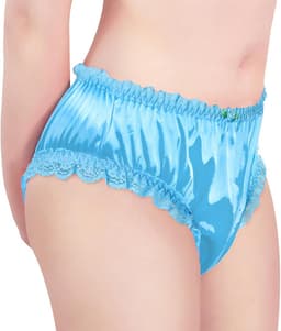 Luxe Satijnen Hipster Slip met Kant en Ruches voor Crossdressers en Transgender - Uniseks Ondergoed — thumbnail 3