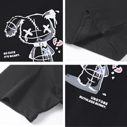 Vrouwen Grunge T-shirt met Gothic Beer Print – Trendy Harajuku Stijl — thumbnail 5