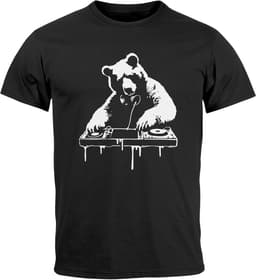 Heren T-Shirt met Luiaard Techno DJ Print | Festival Rave Muziek Shirt — thumbnail 1