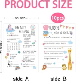 10 raadspeelkaarten voor babyfeestje – leuk partygame voor babyshower en genderreveal, geschikt voor meisjes en jongens — thumbnail 7
