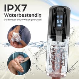 Niko – Blowjob Simulator met Zuig-, Stoot- & Rotatiefunctie – 9 Standen – Automatische Masturbator voor Mannen – Pocket Pussy – IPX7 Waterdicht – USB Oplaadbaar – LCD Display — thumbnail 9