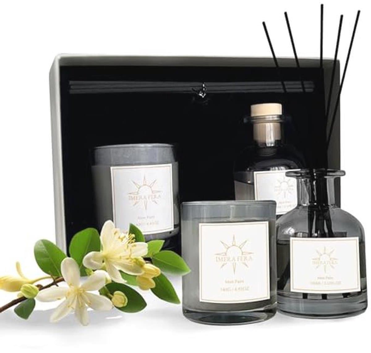 Luxe Geschenkset voor Kaarsen en Diffuser - Perfect Cadeau voor Vrouwen - Ontspanning en Sfeer — afbeelding 1