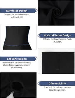 Heren Shapewear Boxershorts met Hoge Taille - Naadloos Compressieshorts voor Buikcontrole en Billenlifting — thumbnail 2