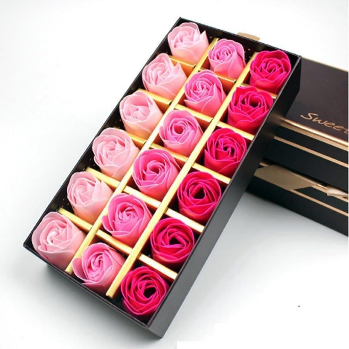 Luxe Rode Rozen Geurzeep Cadeauset | 18 Stuks in Geschenkdoos | Decoratie & Badproduct — afbeelding 1