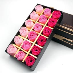 Luxe Rode Rozen Geurzeep Cadeauset | 18 Stuks in Geschenkdoos | Decoratie & Badproduct — thumbnail 1