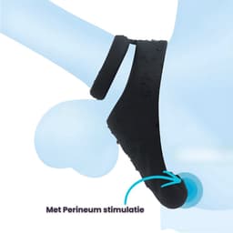 VIVIDIA Silicone Cockring – Penis Ring – Erectie Versterker – Hardere & Langdurige Erecties met Ultra Comfort - Perineum stimulatie – Sex Toy voor Mannen – Zwart — thumbnail 3