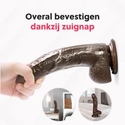 Jespro Dildo XXL 28cm - BBC - Realistische grote zwarte lul - BPA vrij — thumbnail 3