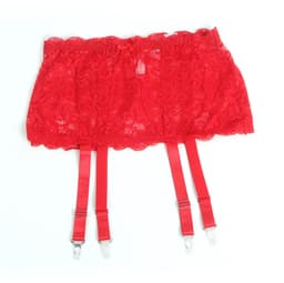 Zeloria Erotische Lingerie Jarretelgordel met Bijpassende Slip – Luxe Kant – Rood – XS/S — thumbnail 7