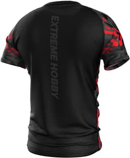 Extreme Hobby Black Panther - Technisch T-shirt - Czarno-Czerwona - MMA - Kickboxing — thumbnail 2