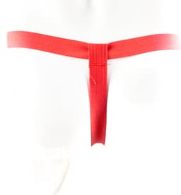BamBella ® - String Maat S/M Datex roze (Latex en stof SM kleding BDSM erotische heren kleding ondergoed vetersluiting lingerie onderbroek zwart — thumbnail 3