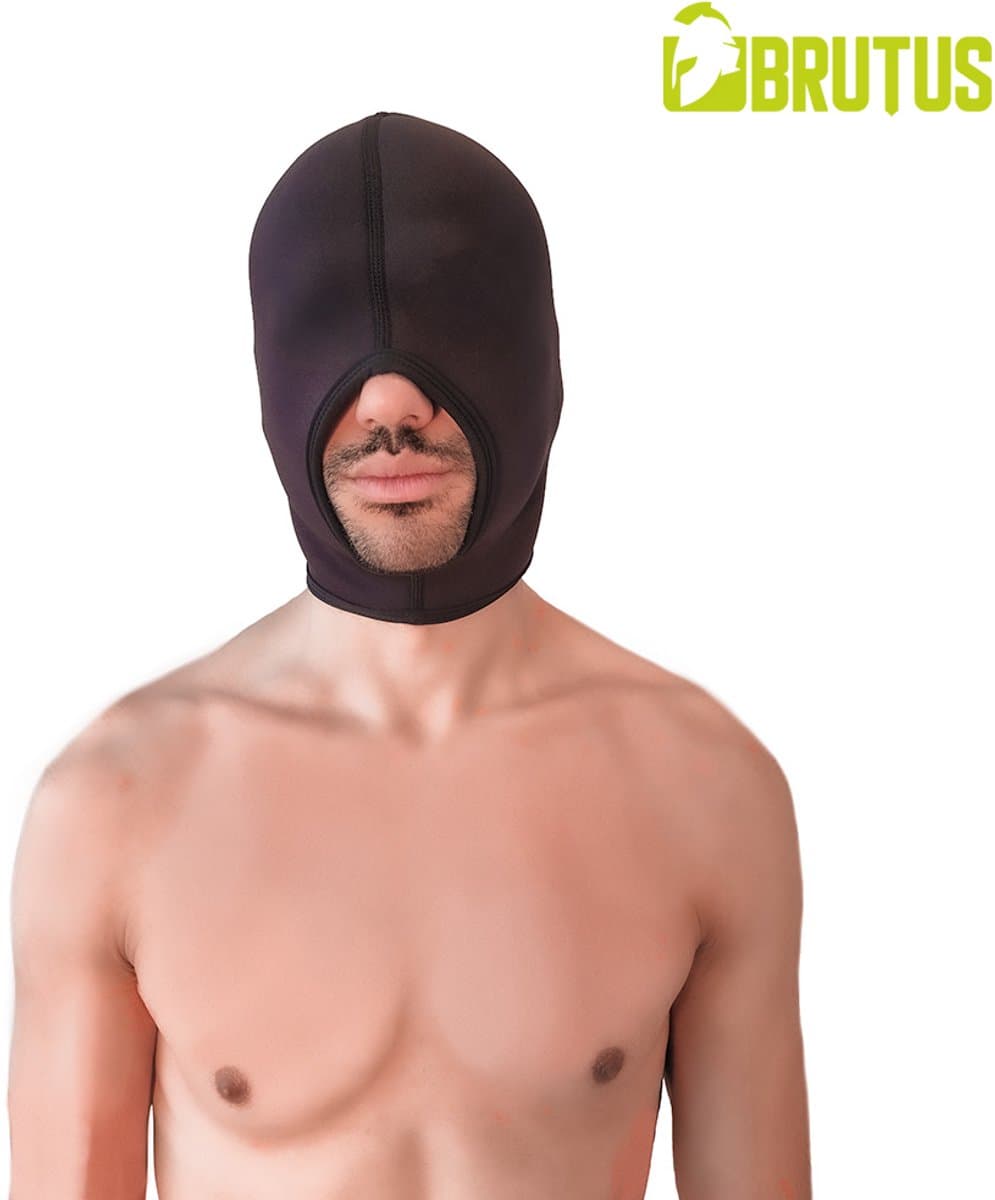 Brutus - Neoprene Blind Face Fucker Hood - Zonder Oogopeningen - Zwart — afbeelding 1