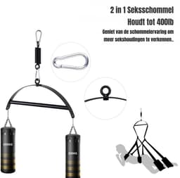 SVN®Sex Schommel - Sex Stoel - Bondage - Zwart - 32cm x 10cm x 36cm — thumbnail 7