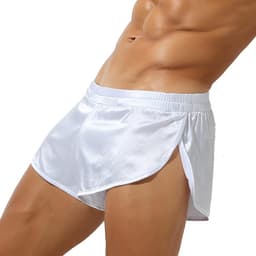 Luxe Satijnen Boxershort Heren - Zijdezachte Lounge Short met Split — thumbnail 2