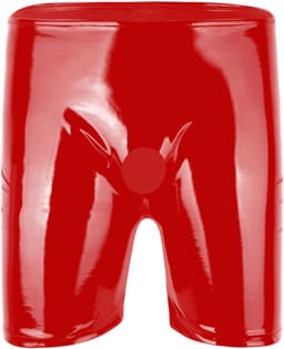 Glanzende Latex Look Korte Heren Boxer Shorts Natte Look Sexy Lingerie Clubwear — thumbnail 5