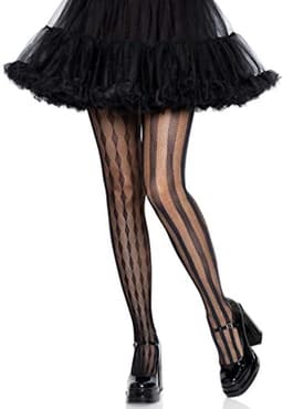 Harlequin Fishnet Kostuum Panty Dames — thumbnail 1