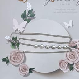 Luxe Parel Body Chain voor Bikini en Lingerie - Verstelbaar Kralen Harnas voor Dames — thumbnail 3