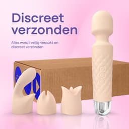 Pure Pleasure® Vibrator voor Vrouwen – Magic Wand Vibrator met 3 Opzetstukken – Seksspeeltjes voor Vrouwen & Koppels – G-spot & Clitoris Stimulator – Oplaadbaar – Fluisterstil – Siliconen – Roze — thumbnail 9