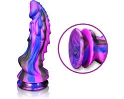JustFun Fantasy Dragon Dildo - 22 CM - Met Zuignap - Sex Toys voor Mannen & Vrouwen - Monster Anal Plug XXL - Paars