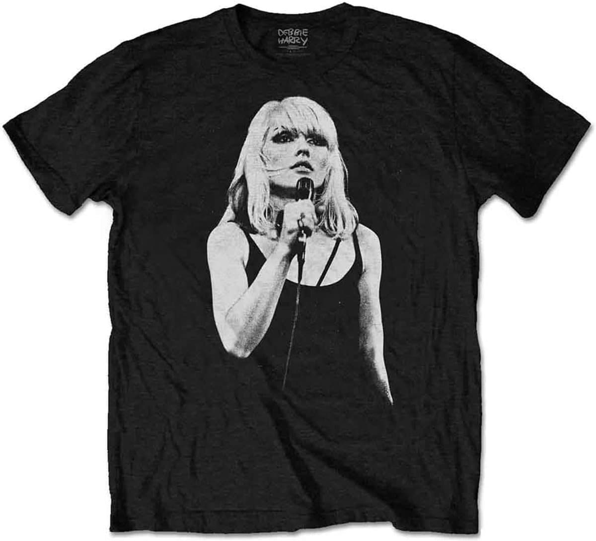 Officieel Debbie Harry T-Shirt Unisex Zwart - Open Mic Band Logo — afbeelding 1