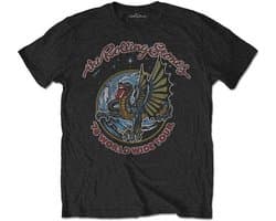 Heren T-Shirt met Grote Draak Opdruk Achterkant Rock Band
