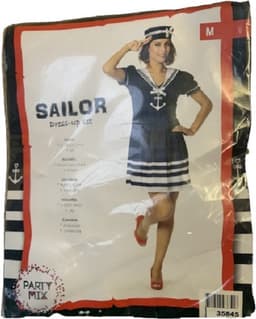 Sexy Matrozen Pakje – Blauw/Wit Kinky Mini Jurkje + Matrozenpet — thumbnail 2