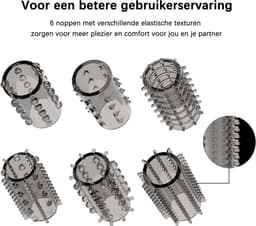 DOWO® - Penis Sleeve - Cockring- Seksspeeltje voor Koppels -Met Structuur- 6 stuks — thumbnail 3