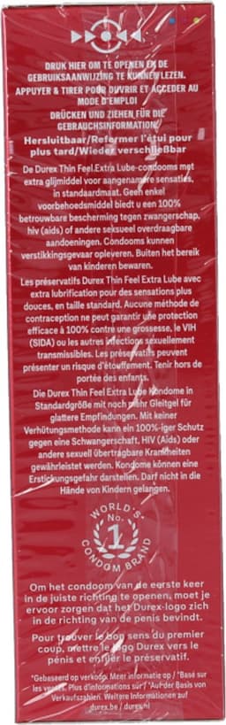 Durex - Condoooms Thin Feel Extra Lube 10 st. — thumbnail 8