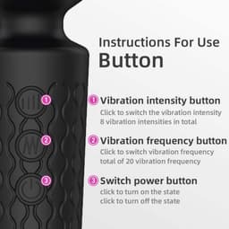 EasyToys - Mini Wand Vibrator - Wandvibrator - Ook voor Massages - Oplaadbaar - Waterproof - Wand Vibrator - Vibrator - Vibrators voor Vrouwen - Sex Toys voor Vrouwen - Vibrators - Zwart — thumbnail 16