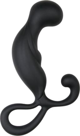 EasyToys - Prostaat Massager - Prostaat Dildo met Handvat - Gebogen - Buttplug - Anal Plug - Sex Toys voor Vrouwen en Mannen - Seksspeeltjes - Dildo Mannen Anaal - Zwart — thumbnail 1